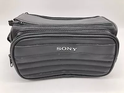 VTG 90s Sony Black Faux Leather Video Camera Bag Camcorder Carry Case Handycam • $14.75