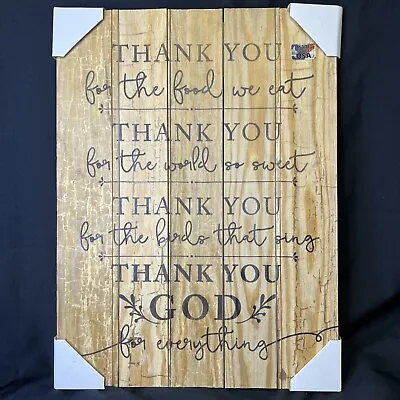 Young's Inc Wooden Sign/Plaque '… ￼THANK YOU GOD For Everything’ (XL 18” X 24”) • $24