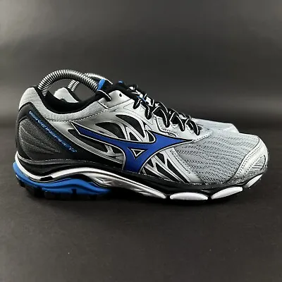 Mizuno Men's Wave Inspire 14 Silver Directorie Blue Running Shoes Size 7 2E • $94.97