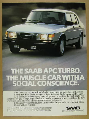 1982 Saab 900 APC Turbo Color Photo Vintage Print Ad • $8.29