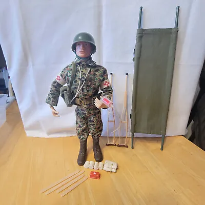 Vtg Original 12  Gi Joe R R  1964 /69 Hasbro Action Marine Medic W/accs Nice!! • $185