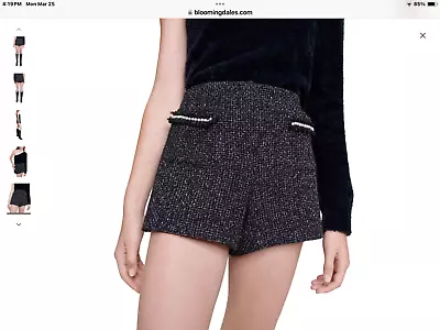 Maje Lagos Sequin Trim Tweed Shorts NWTsz.36(small)orig$325 • $88