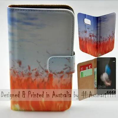 For Huawei Series - Field In Flame Theme Print Wallet Mobile Phone Case Cover • $13.98