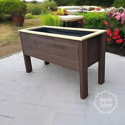 Vegetable Trug Wooden Raised Garden Planter Trough For Veg Herbs Flowers • £274.99