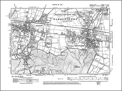 Emsworth Old Map Sussex 1914: 60NW Repro • £18.99