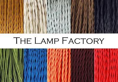 Lighting Cable 0.75 Wire 3core Vintage Braided Fabric Cable Lighting Flex • £190