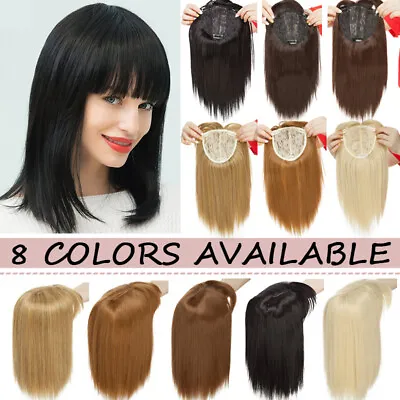 Black Brown Women Topper Hair Clip In Synthetic Hair Peice Extensions As Natural • £13.23