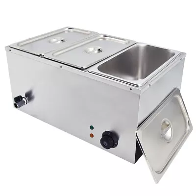 £115 • Buy 1/3 Pan Bain Marie Electric Stainless Steel Wet Well  Sauce Food Warmer 1500W 
