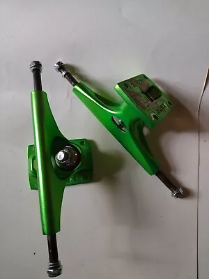 Krux Trucks Green  Standard Skateboard Trucks Silver 8.0” • $60