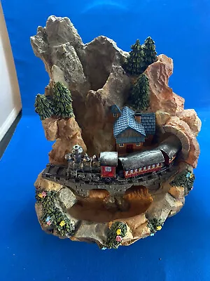 Tabletop Resin Train And Waterfall Fountain - Battery Powered • $25