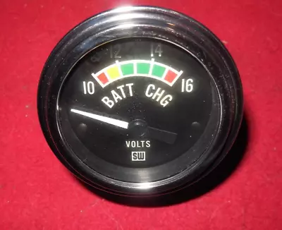 Vintage Stewart Warner 2 1/8 10 - 16 Volt Battery Gauge Made In USA Van 4x4 Jeep • $70