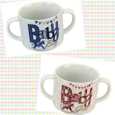 Baby Boy Or Girl Ceramic Twin Handled 1st Mug Cup Christening Gift Present  • £7.99