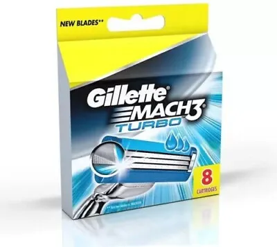 GILLETTE MACH3 TURBO 8'S CARTRIDGE (Pack Of 8) • $40.70