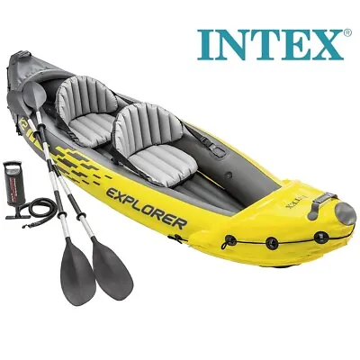 Intex Explorer K2 Inflatable 2 Person Kayak Sport Boat With 2 Oars/Paddles • $183.88