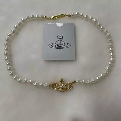 Vivienne Westwood Necklace Pearl Choker Gold IN BOX W/drawstring • $138.84