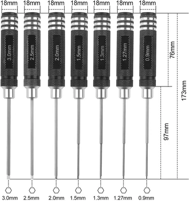 £21.29 • Buy 7pcs Hex Screw Driver RC Screwdriver Tools Kit Set For RC Car Boat Helicopter