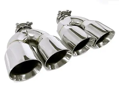 Pair Stainless Steel Universal Dual Exhaust Tips 3.5  • $84.99