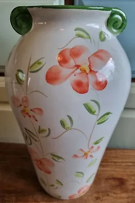 £37 • Buy Dinis Vintage Ceramic Vase Portugal 31cm Scroll Handles
