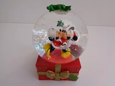 Disney Store 2007 Mickey And Minnie Mouse Christmas Xmas Snow Globe 5” • $22.26