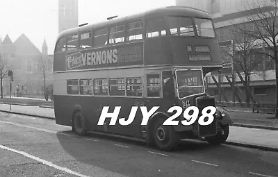 Plymouth Corporation 398 HJY298 Leyland PD2 B&W Coach Bus Photo • £1.15