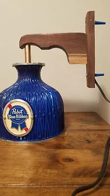 Vintage 1960s PBR Pabst Blue Ribbon Beer Wall Mount Globe Light • $95