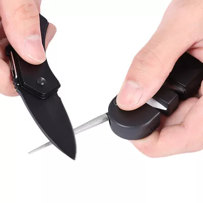 £5.22 • Buy Outdoor Pocket EDC Folding Knife Sharpener Ceramic Carbide Diamond Tapered To#;~