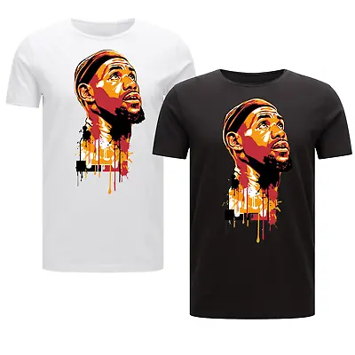 Lebron James Top Basketball Player Graphic Art Design Mens Gift T-shirt Top • £11.49