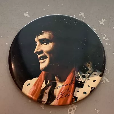 Vintage Elvis Presley  Sincerely Elvis  Large Metal Pin 4  • $4.99