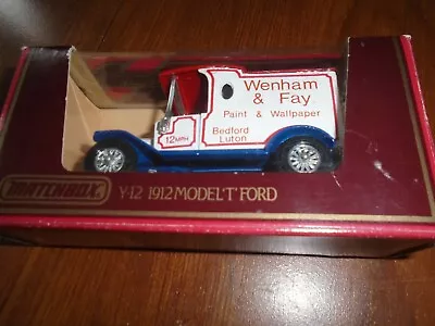 Matchbox Toys Yesteryear Y12 Code 3 Model T  Wenham And Fay Promotional. • £10