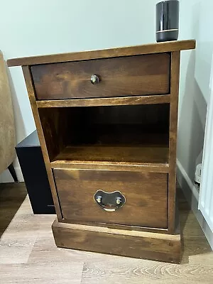 Laura Ashley Garratt 2 Drawer Side Table - Dark Brown • £125