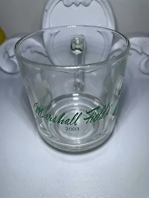 2003 Marshall Fields Holiday Christmas Bear Glass Coffee Mug  • $4.77