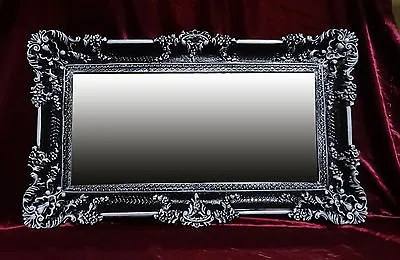 £81.42 • Buy Baroque Wall Mirror Black White 96x57 Antique Bath Mirror Rococo Luxurious