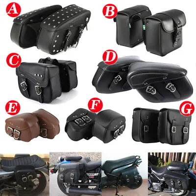 Motorcycle Saddle Bags Saddlebag Luggage Bag  For Suzuki Boulevard C50 M50 C90 • $119.99