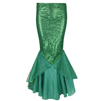 Women Ladies Sequined Mermaid Tail Skirt Party Halloween Costume Photography  • $23.99