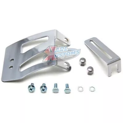 SBC Small Block Chevy Chrome Universal Throttle Cable Bracket Kit Carb Mount • $15.99