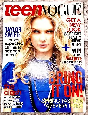 $45 • Buy Teen Vogue Magazine Taylor Swift Y2K Fashion Makeup Skin Care Gossip March 2009
