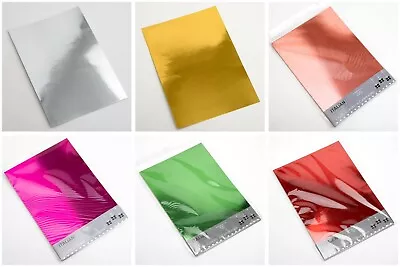 £1.55 • Buy Mirror Card A4 250gsm Coloured Cardstock Shiny Metallic Craft Cake Topper