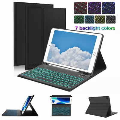 $43.69 • Buy For IPad 10.2  9th 8th 7th Gen 2021 Smart Folio Case Cover With Backlit Keyboard
