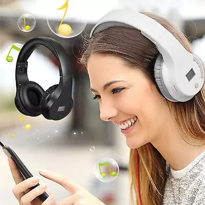 Portable Radio With Headphones Wireless Headset FM Radio Ear Muffs Ear Wireless • £16.17