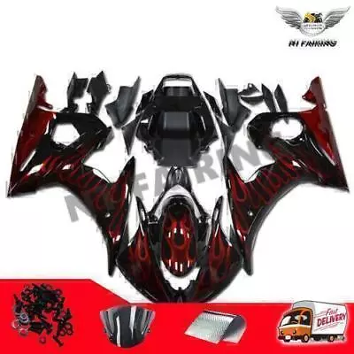 NTU Red Flame Injection Plastic Fairing Fit For Yamaha 2003-2005 YZF R6 ABS Q014 • $459.99