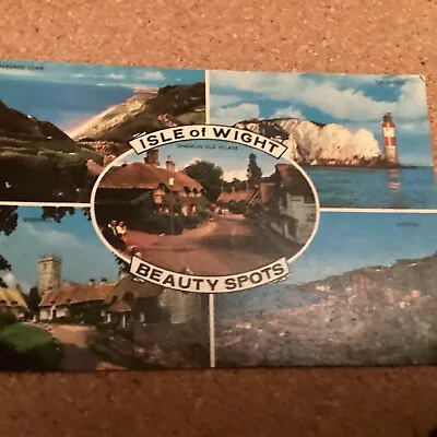 Multiview Postcard Of The Isle Of Wight Beauty Spots Posted 1966 • £1.40