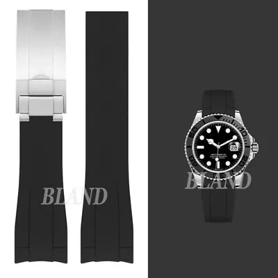 20MM Silicone Band Strap For Rolex Watch Watchband Submariner Oysterflex GMT • £30.40