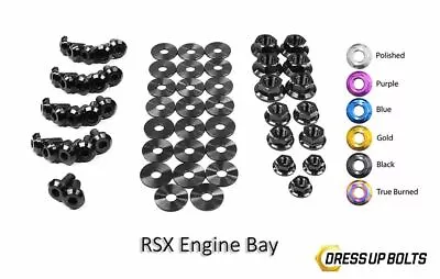 Dress Up Bolts For RSX & RSX Type-S 2002-2006 Titanium Engine Bay Kit Black • $307.99