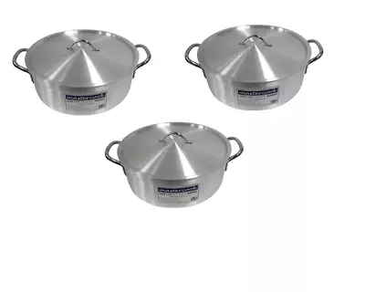 £118.98 • Buy Ground Base Heavy Base Brazing Pan Catering Casserole Cooking Pot Cookware Set