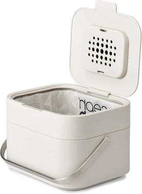 $75.95 • Buy Joseph Joseph, Compo Easy-Fill Food Waste Caddy Grey 4LTR Odour Filter Stone AU