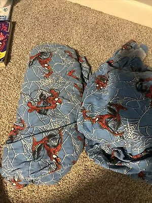 Vintage Spiderman Twin Sheet Bedding 2002 Marvel Comics Fitted And Flat Sheet • $14.99