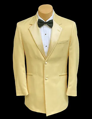 Men's Andrew Fezza Yellow Tuxedo Jacket Formal Retro Spring Wedding Prom 40R • $54.99