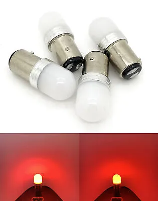 12v 24v Baz15d 566 P21/4w Bayonet Stop / Tail Red Led Bulb • £3.99