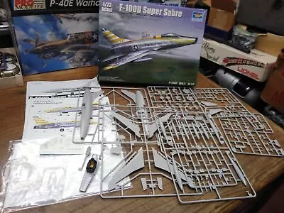 Vtg Partial Built Trumpeter F 100D Super Sabre Jet Plane Model Kit 1:72 Scale • $24.95