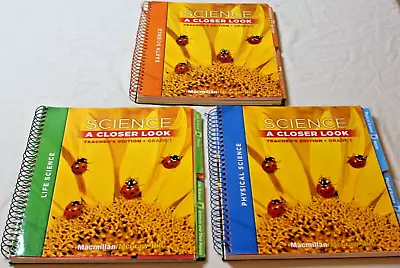 McGraw Hill Science A Closer Look Grade 1 Teacher's Edition 3 Volume Set • $53.95